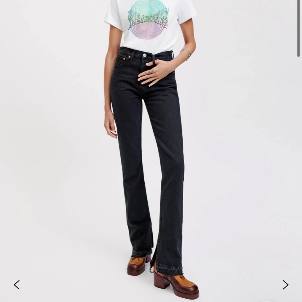 70s High Rise Skinny Boot Cut Jeans